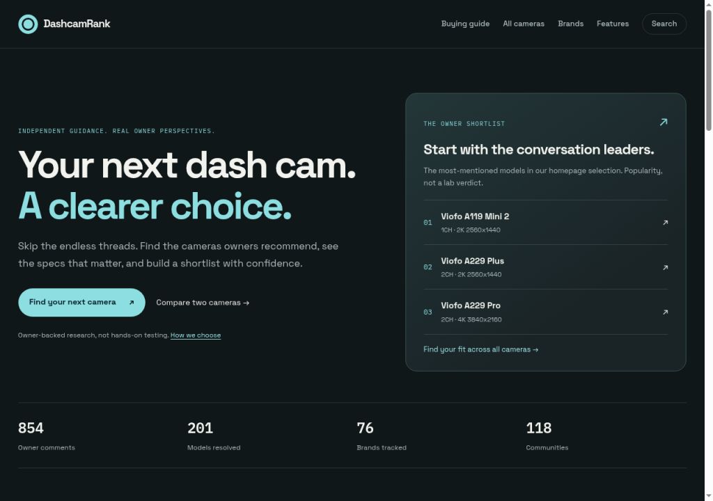 DashcamRank screenshot