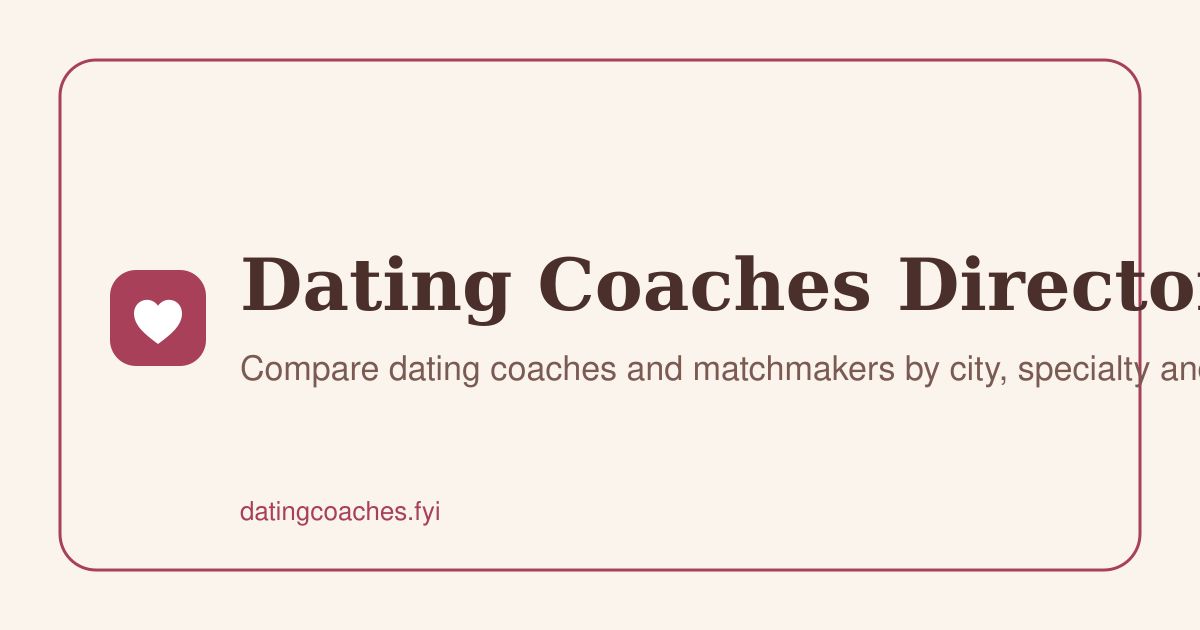 Dating Coaches Directory website screenshot