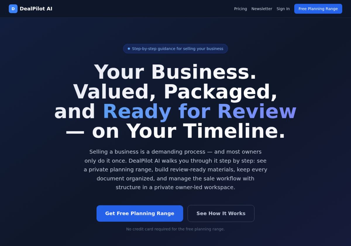 DealPilot AI website screenshot