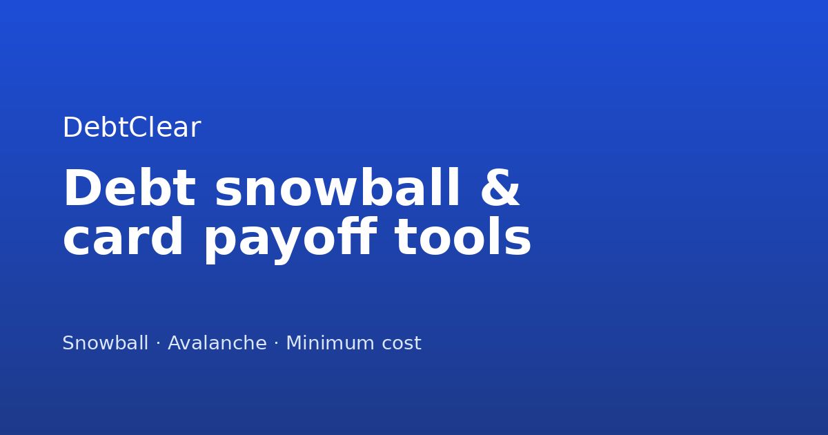 Debt Snowball & Avalanche screenshot