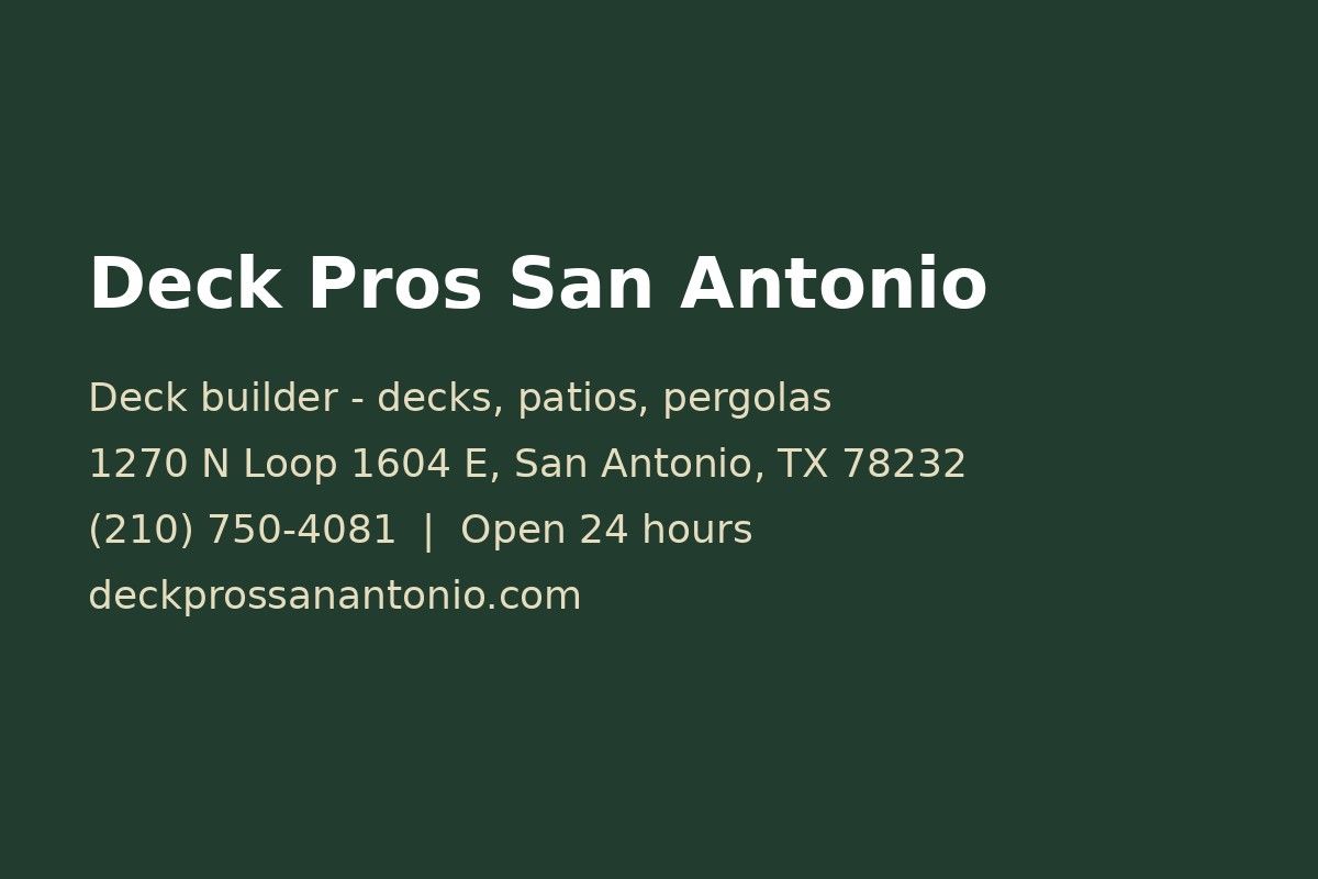 Deck Pros San Antonio website screenshot