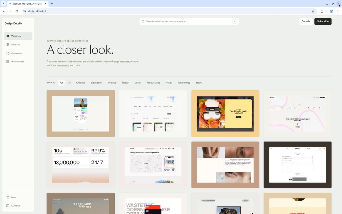 Design Details website screenshot