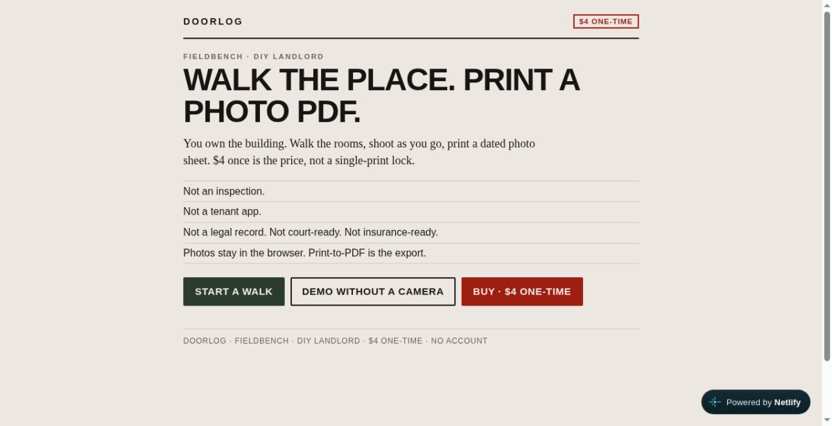 Doorlog screenshot