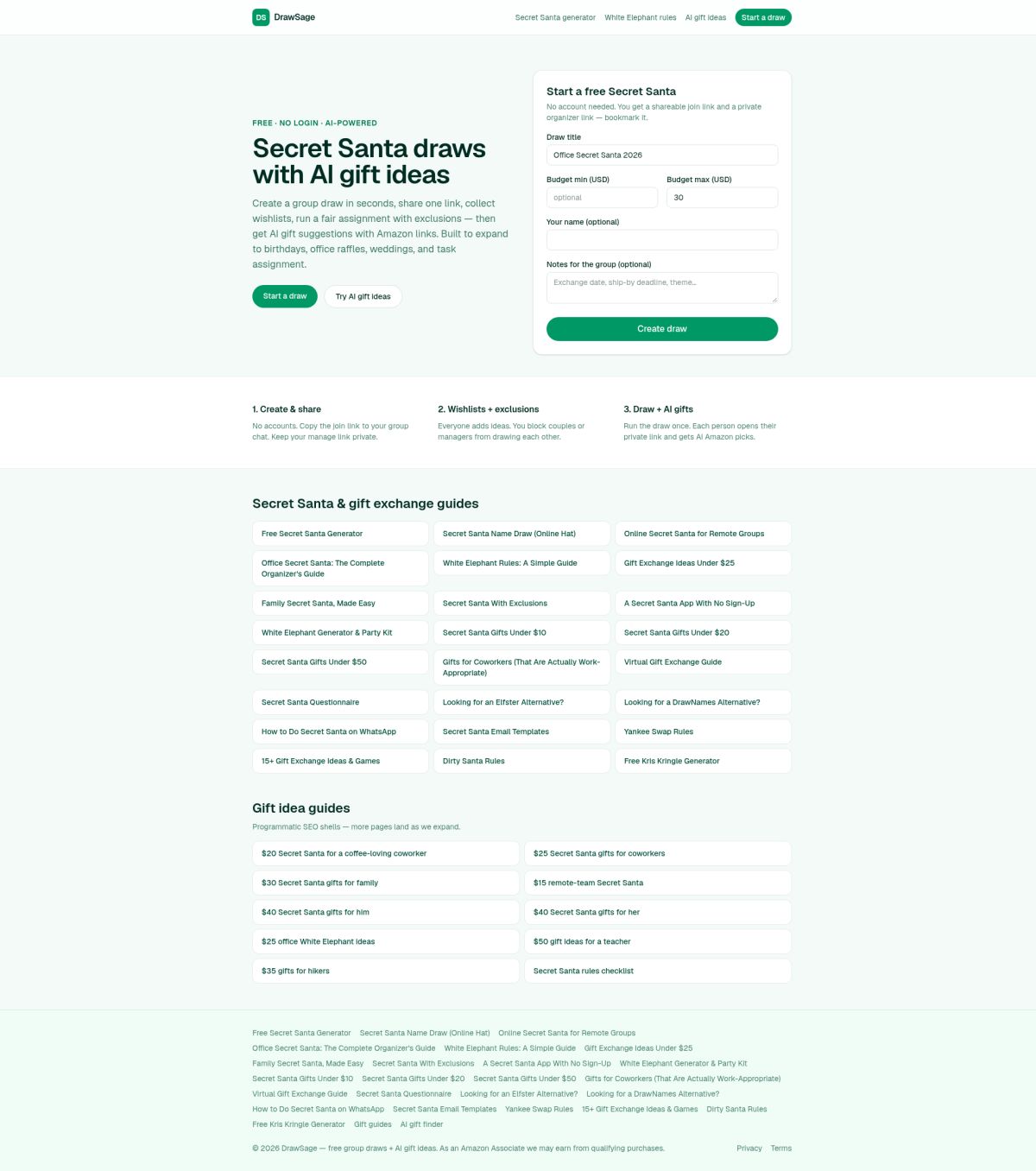 DrawSage website screenshot
