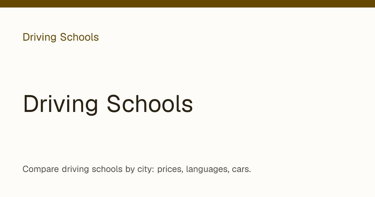 Driving Schools screenshot