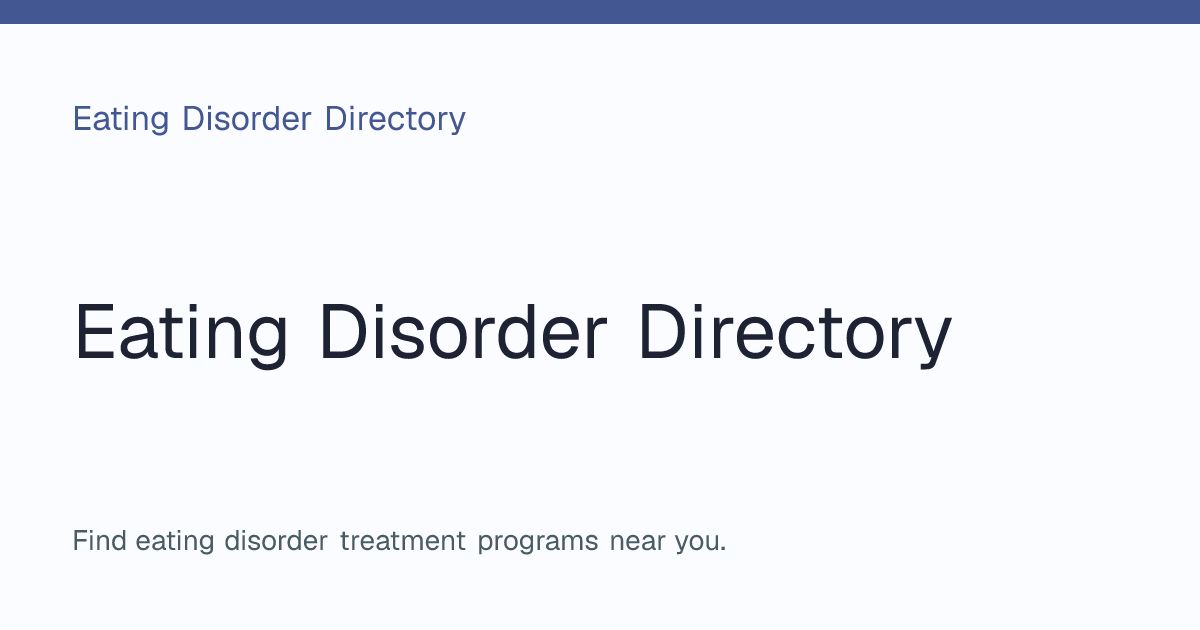 Eating Disorder Directory website screenshot