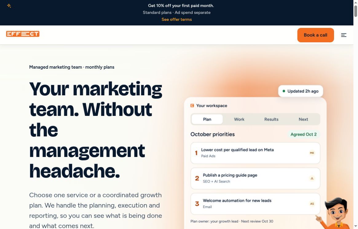 Effeect website screenshot