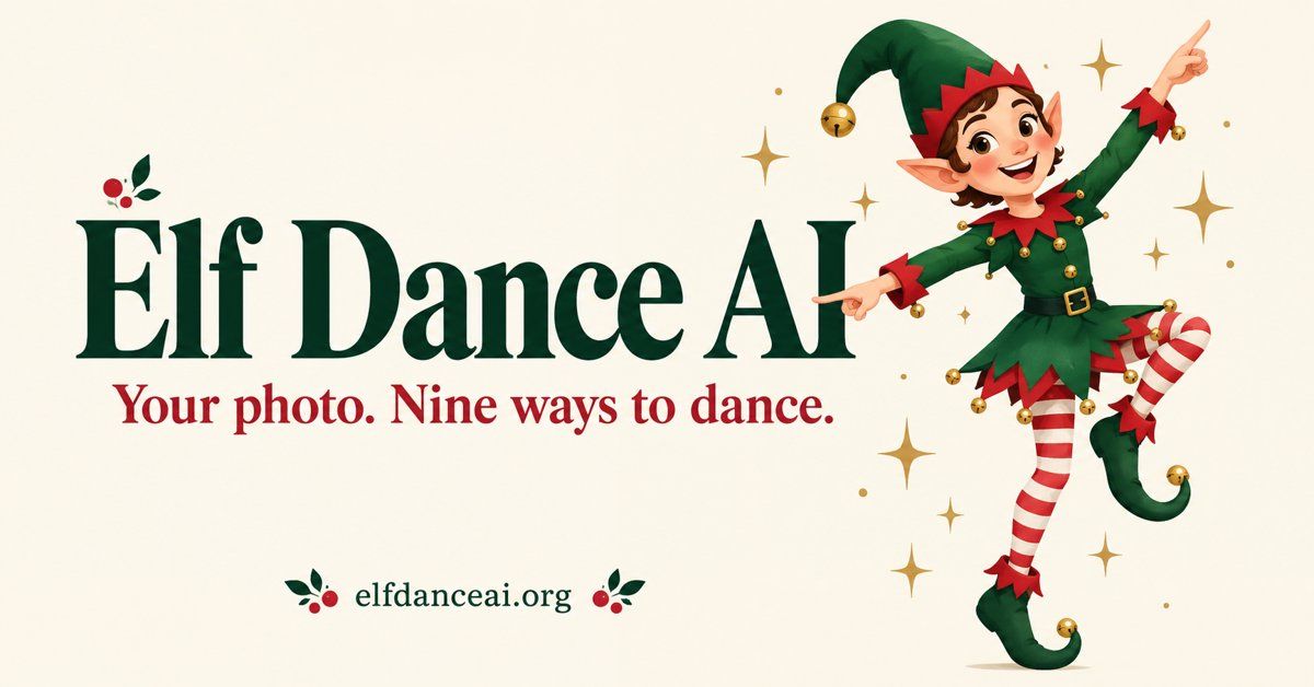 Elf Dance AI website screenshot