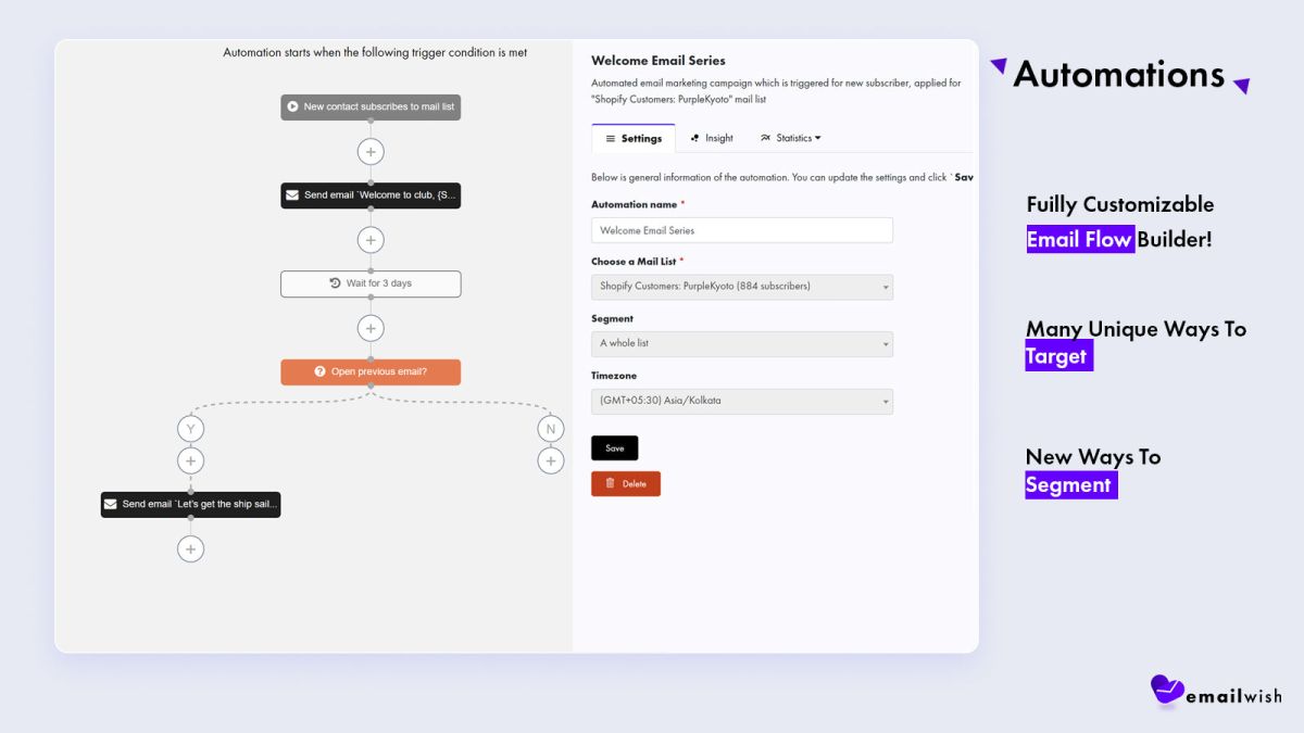 Emailwish screenshot