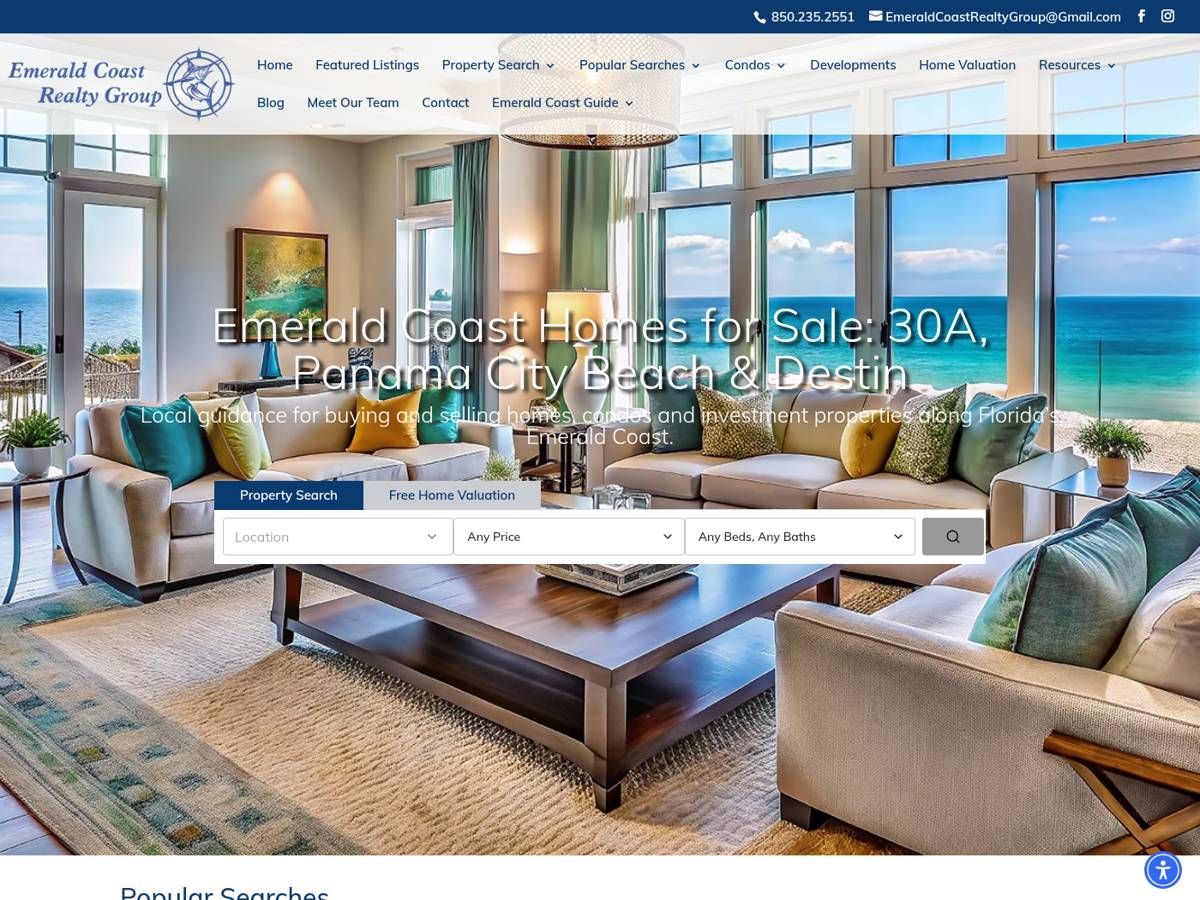 Emerald Coast Realty Group website screenshot