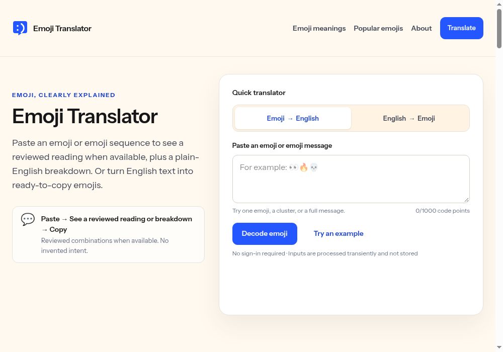 Emoji Translator screenshot