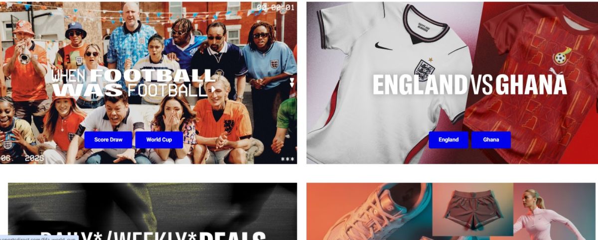 England Football website screenshot