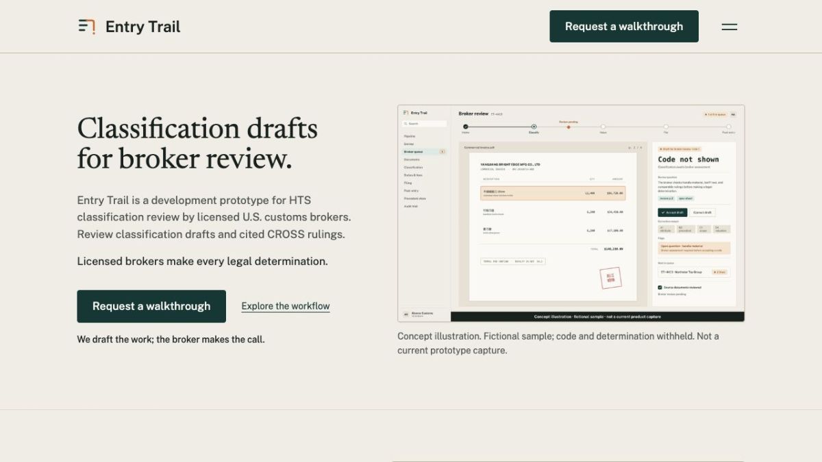EntryTrail screenshot