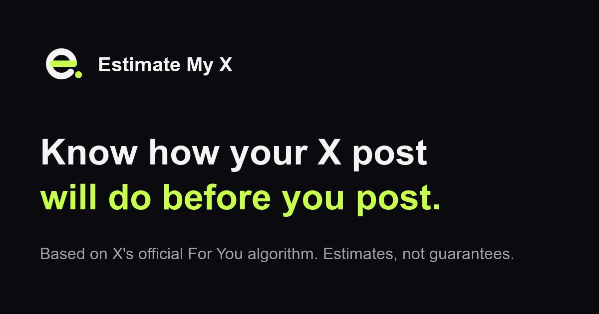 Estimate My X website screenshot