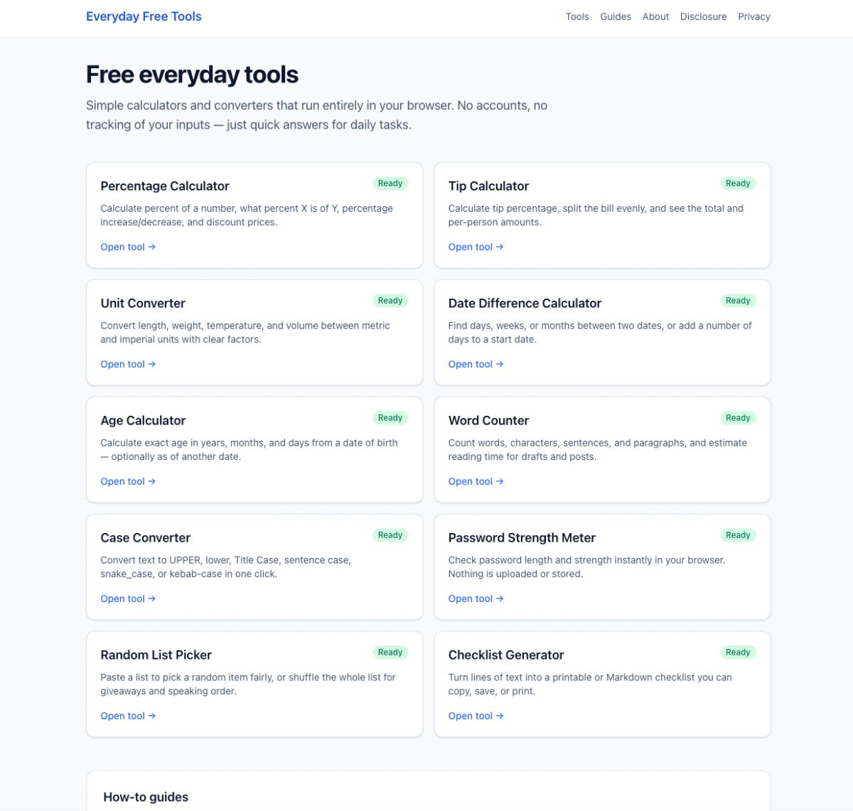 Everyday Free Tools screenshot