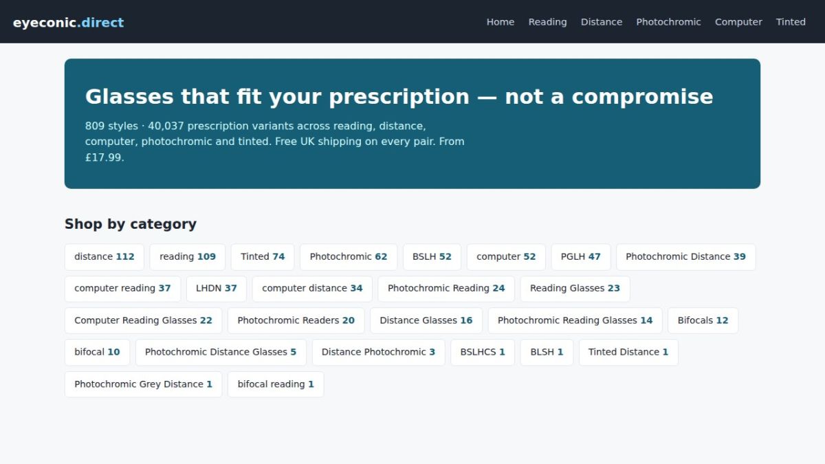Eyeconic website screenshot