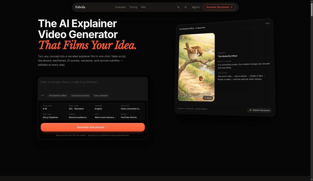 Fabula website screenshot