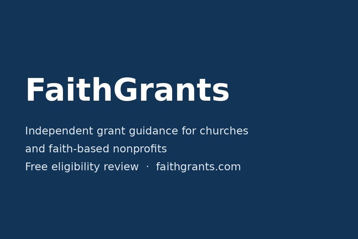 FaithGrants website screenshot