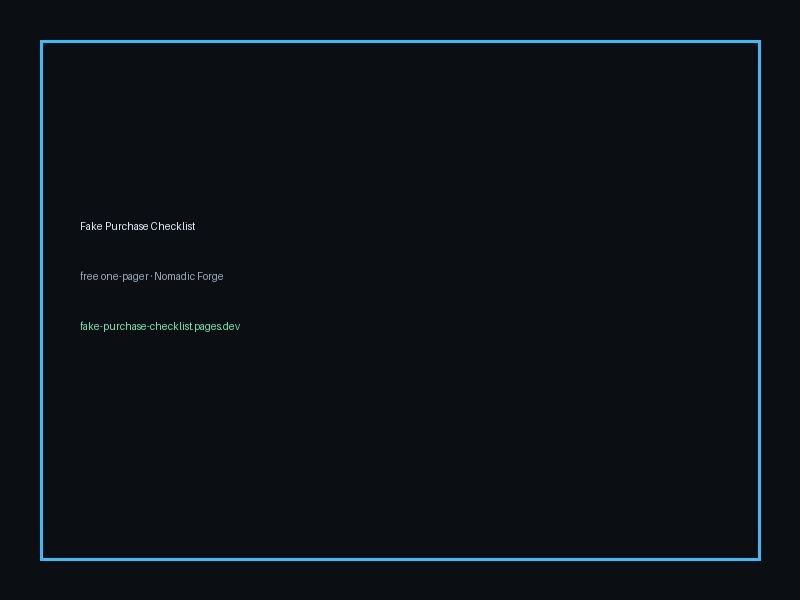 Fake Purchase Checklist screenshot