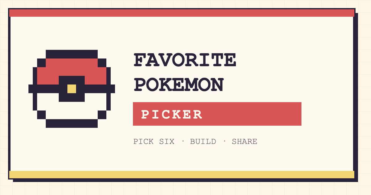 Favorite Pokemon Picker website screenshot