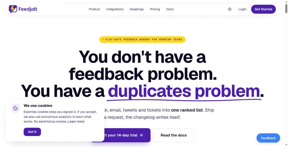 FeedJolt website screenshot