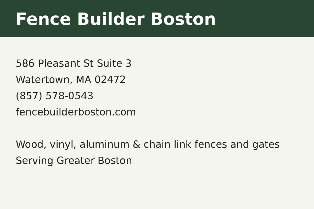 Fence Builder Boston website screenshot