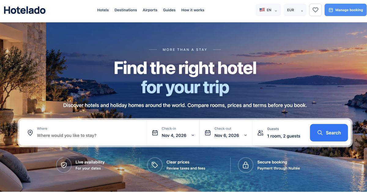 Find a hotel that fits your trip | Hotelado screenshot
