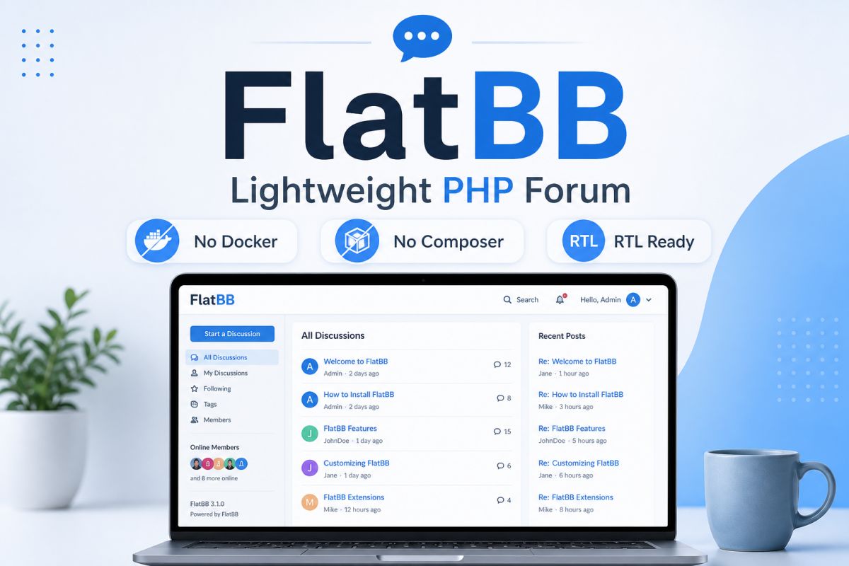 Flatbb - Free open-source forum in plain PHP website screenshot