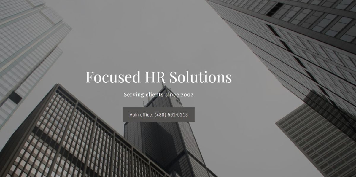 Focused HR Solutions website screenshot