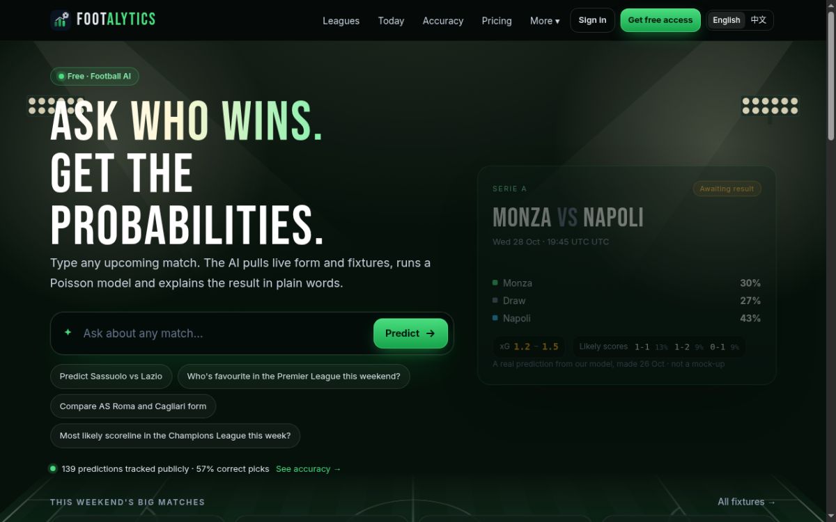 Footalytics screenshot