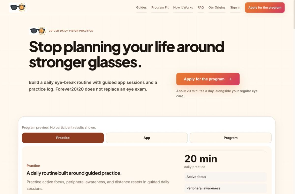 Forever2020 website screenshot