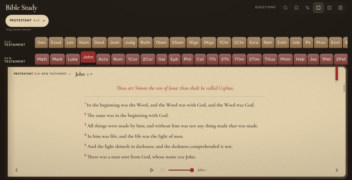 Free Bible Study website screenshot