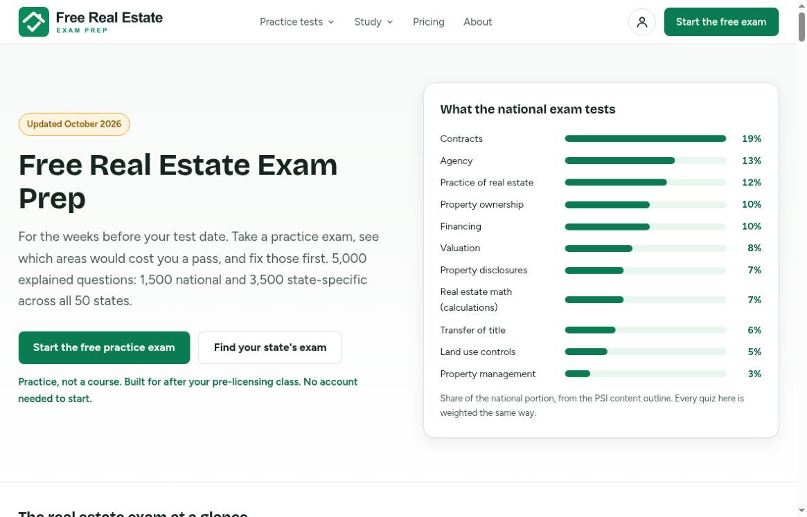 Free Real Estate Exam Prep screenshot