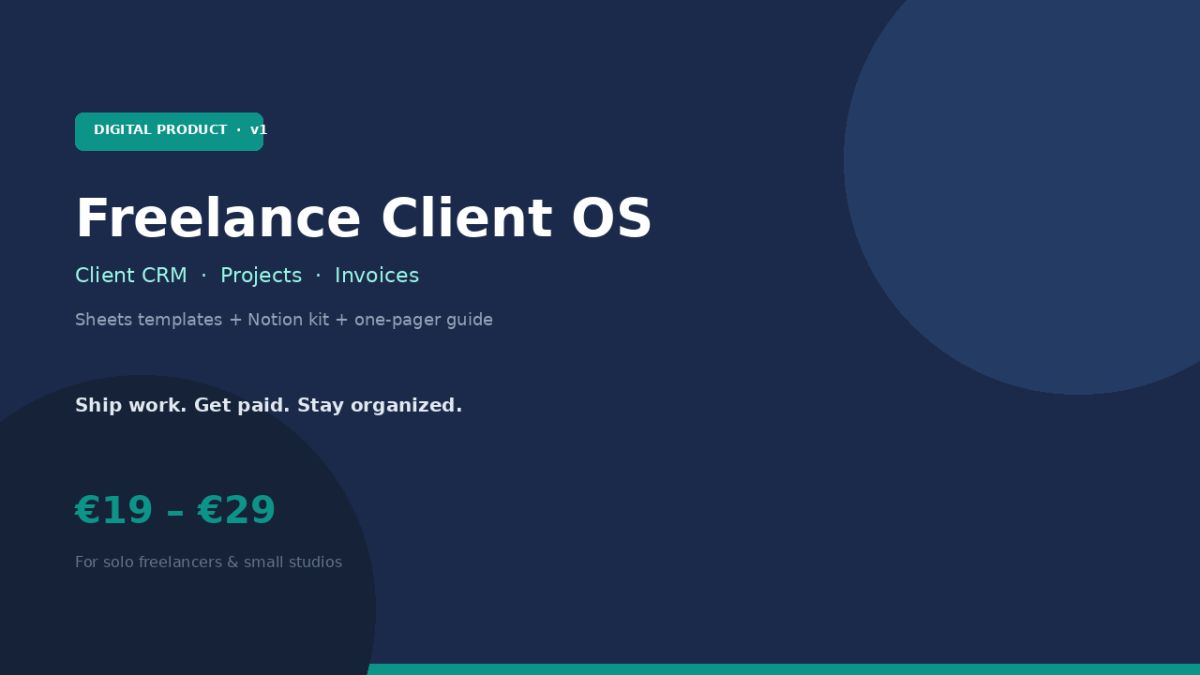 Freelance Client OS website screenshot