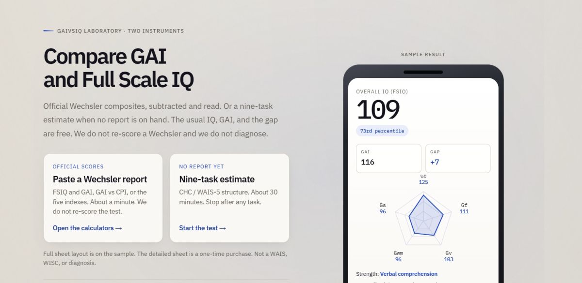 GAI vs IQ screenshot