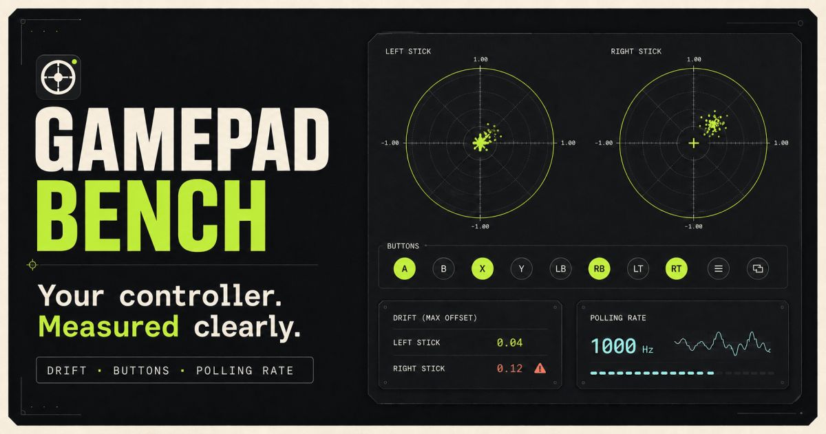 Gamepad Bench screenshot