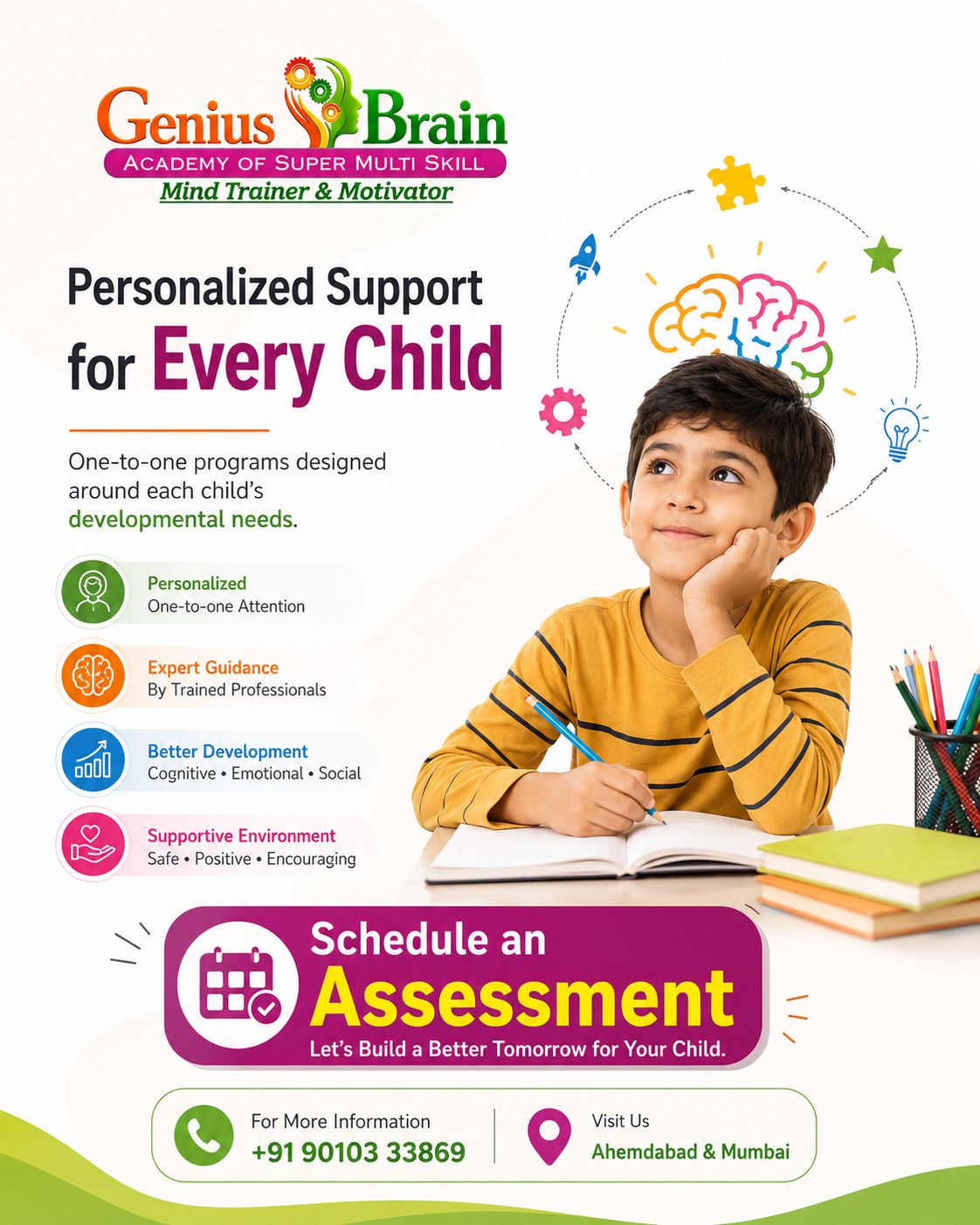 Genius Brain Academy – Mind Trainer and Motivator website screenshot
