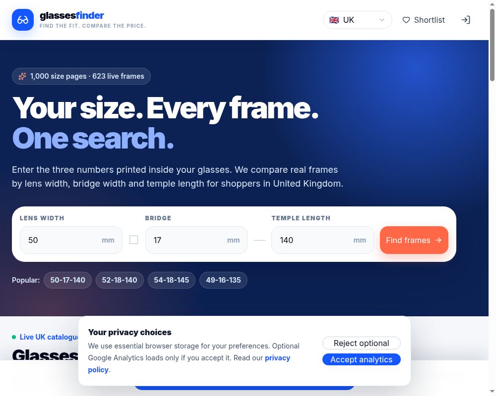 GlassesFinder screenshot