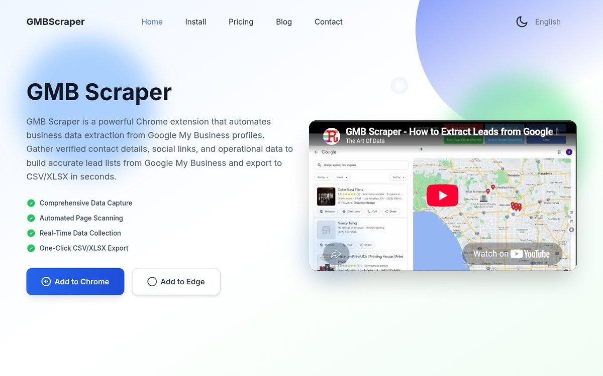 GMB Scraper screenshot