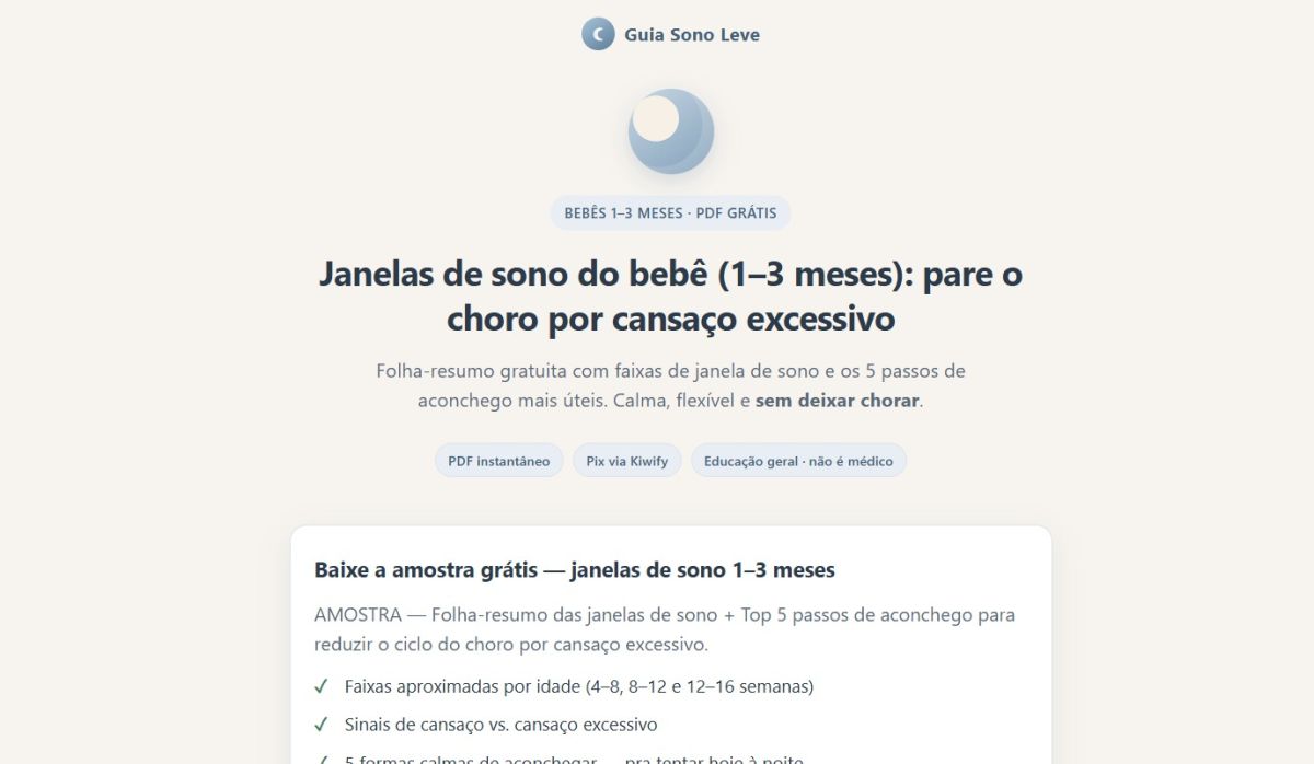 Guia Sono Leve website screenshot