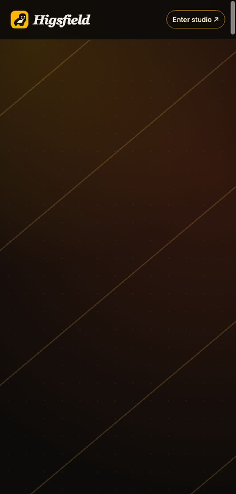 Higsfield website screenshot