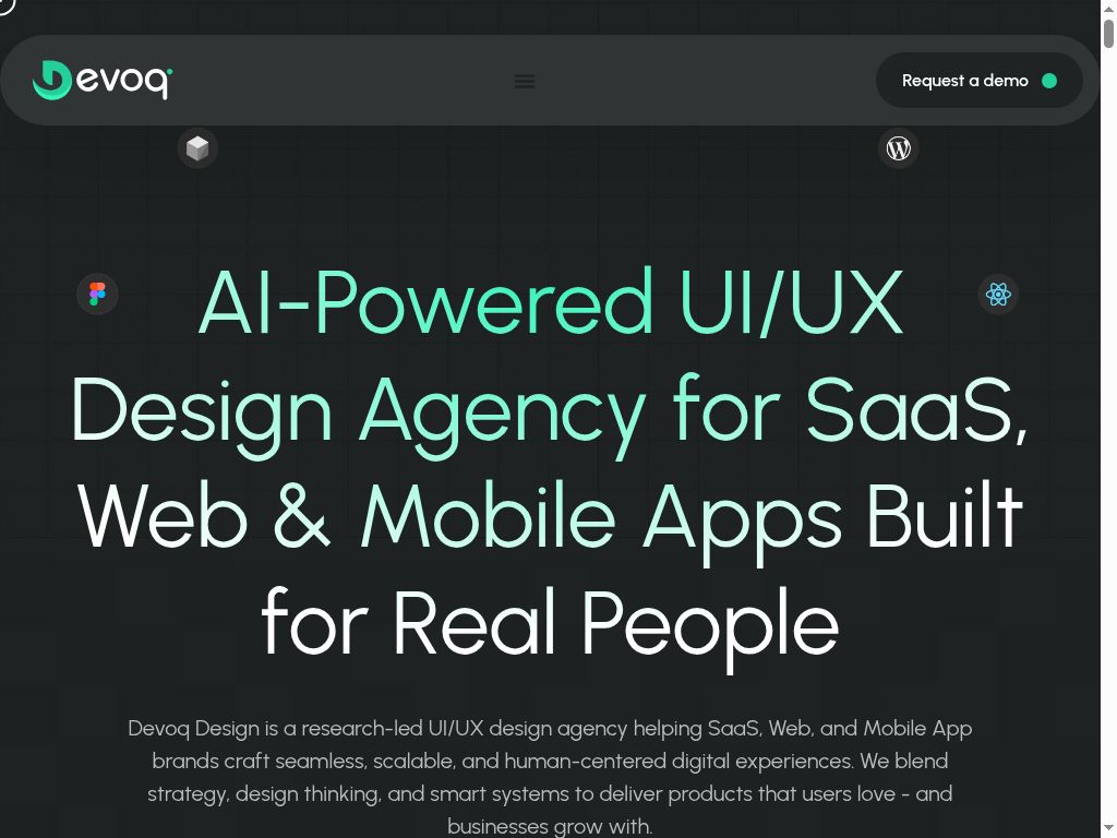 Hire Expert UI/UX Designers for SaaS Dashboards - Devoq Design website screenshot