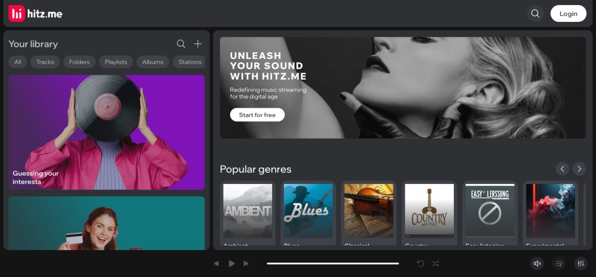 Hitz.me — Music Social Network website screenshot