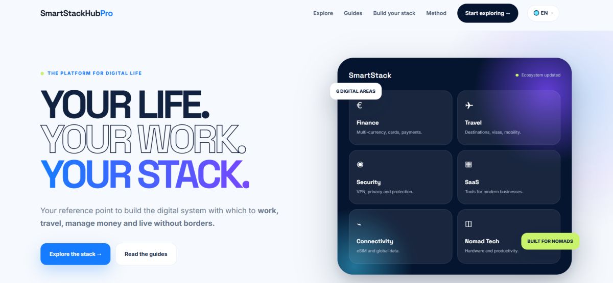 Home - smartstackhubpro.com website screenshot