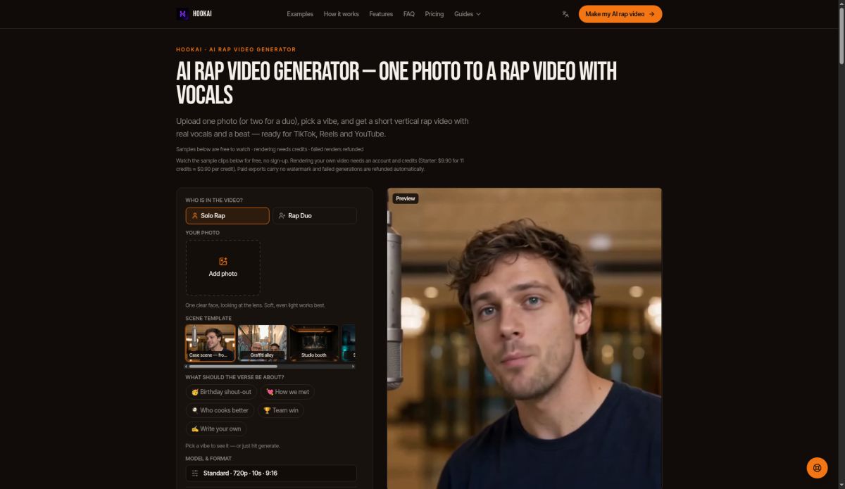 Hookai website screenshot