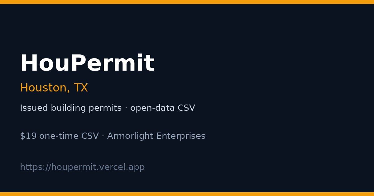 HouPermit screenshot