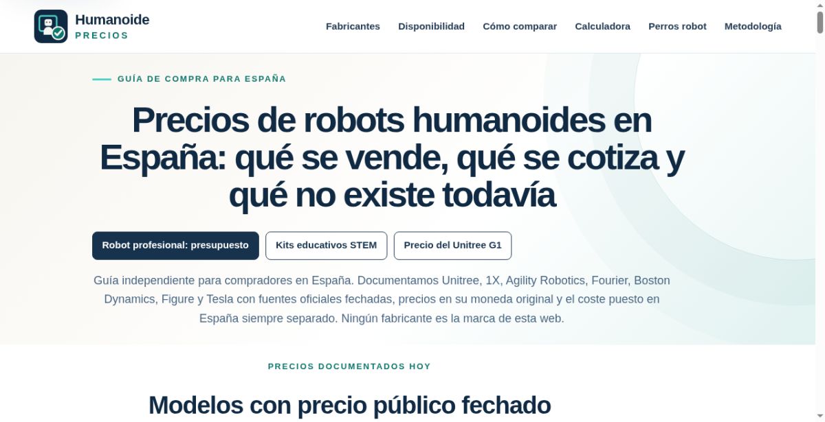Humanoide Precios screenshot