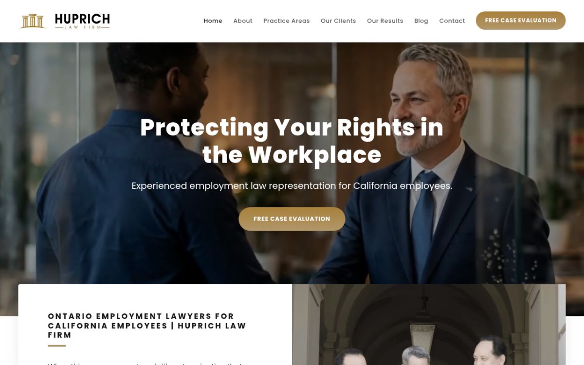 Huprich Law Firm screenshot