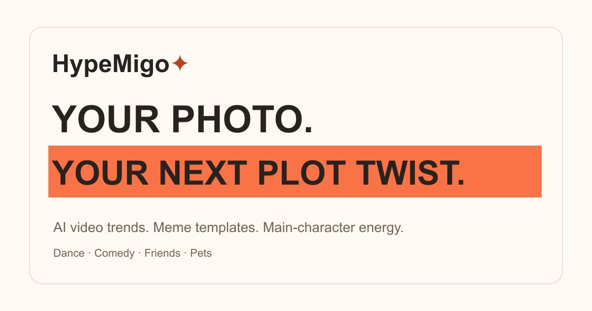 HypeMigo AI Video Trends website screenshot