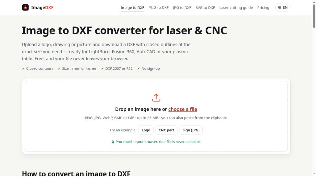 ImageDXF screenshot